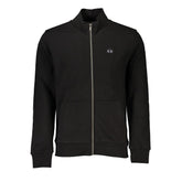 La Martina Sleek Black Cotton Zip Sweater -   -  La Martina.